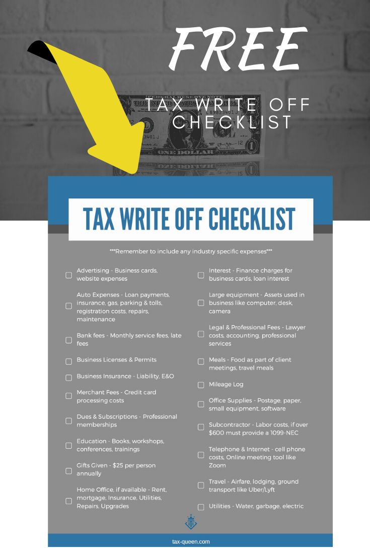 Small Business Tax Write Off Checklist Tax Queen